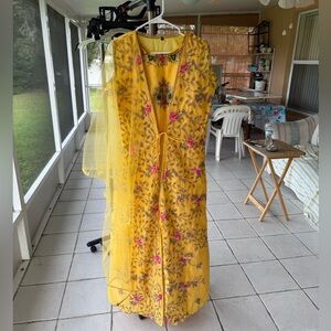 3 piece yellow Indian dress